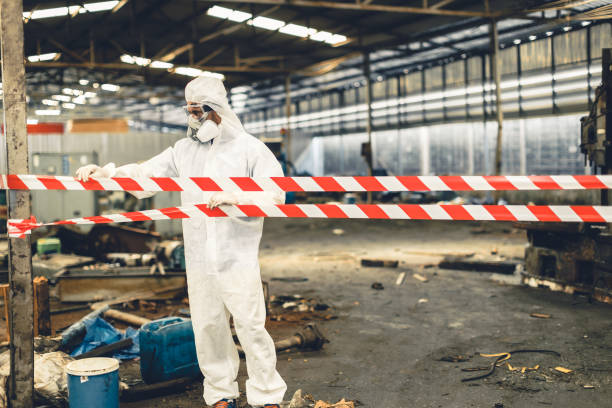 Professional Biohazard Cleanup technician working in North Lima, OH